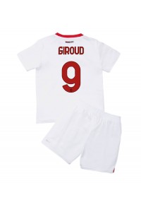 AC Milan Olivier Giroud #9 Babytruitje Uit tenue Kind 2022-23 Korte Mouw (+ Korte broeken)